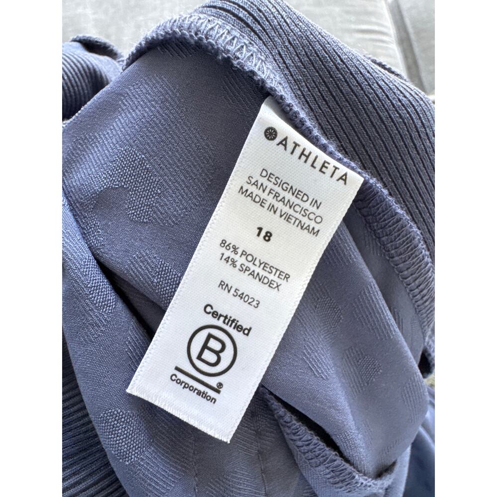 Athleta Brooklyn Textured Jumpsuit Medieval Violet Purple Women's Plus Size 18 - Picture 7 of 9